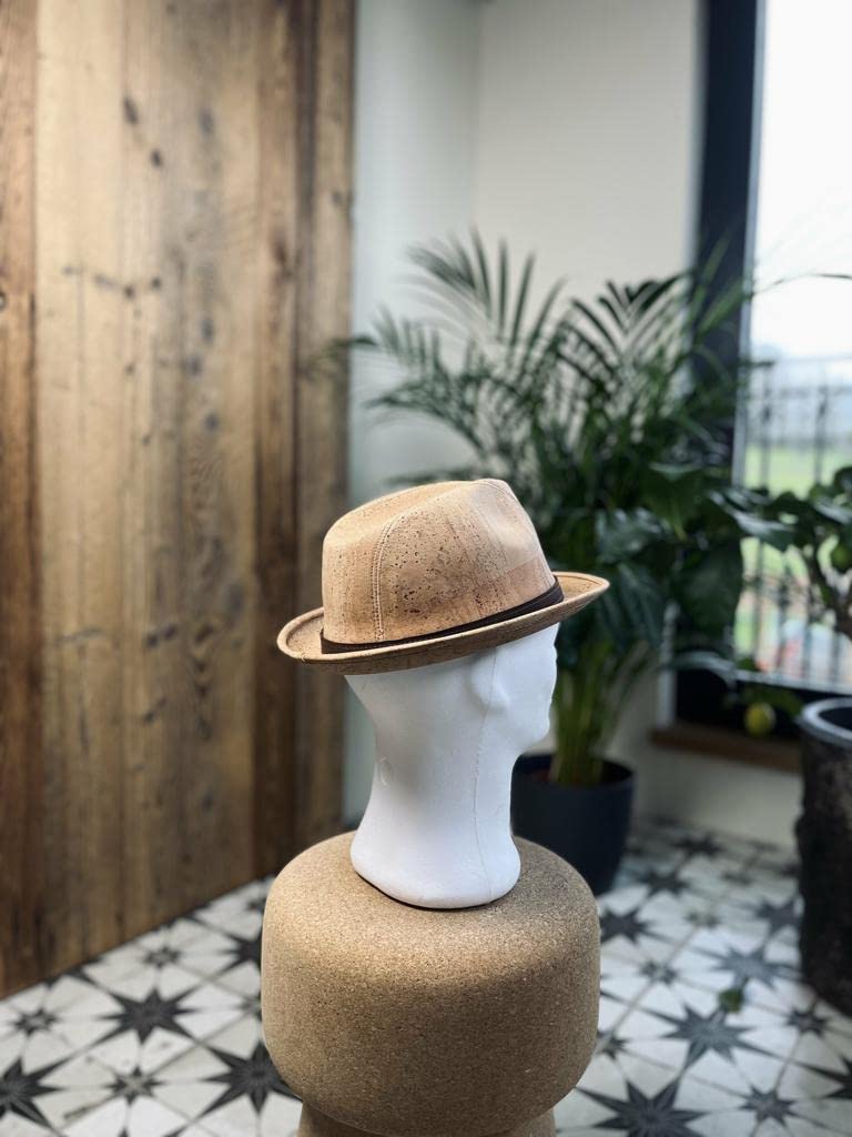 Trilby Fedora Hut | Hut Kork Stoff | Korkhut Melone | beige | Naturkork | 100% Vegan | Natur Kork