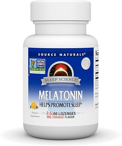 Source Naturals Melatonina 2.5 mg - 60 pastillas con sabor a naranja