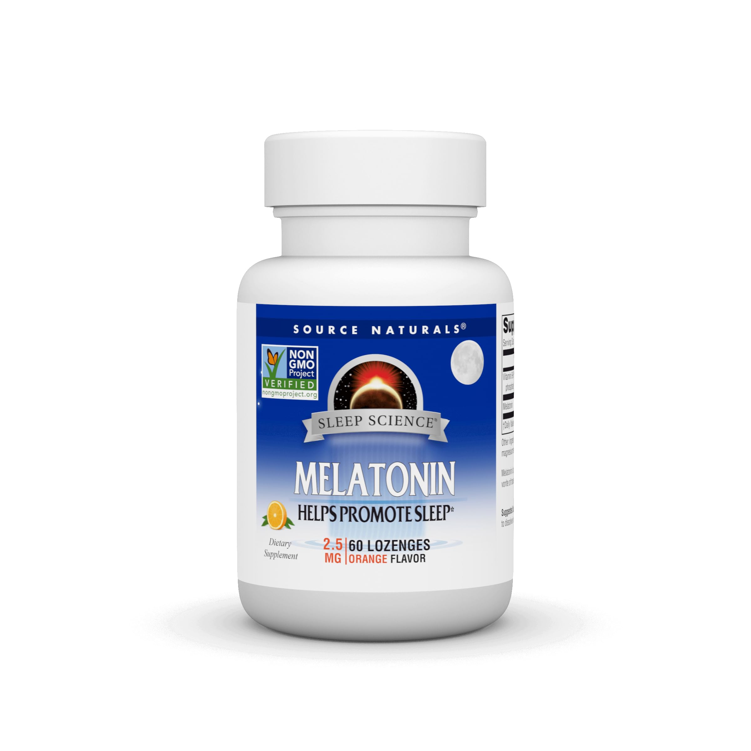 Source Naturals Melatonin 2.5 mg - 60 Orange Flavored Lozenges