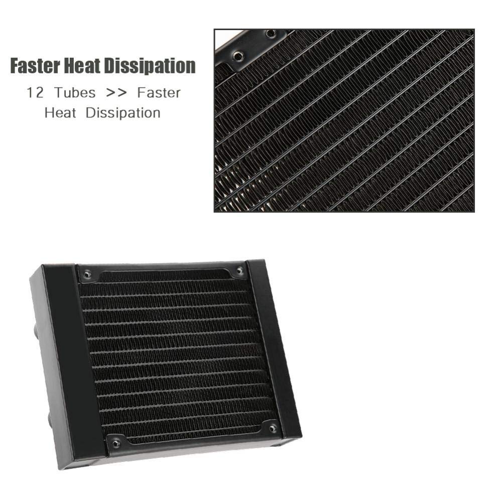 Mugast Aluminum Radiator, Computer Water Cooling 120mm / 240mm / 360mm Radiator G1 / 4 Thread Water Separator - Image 4