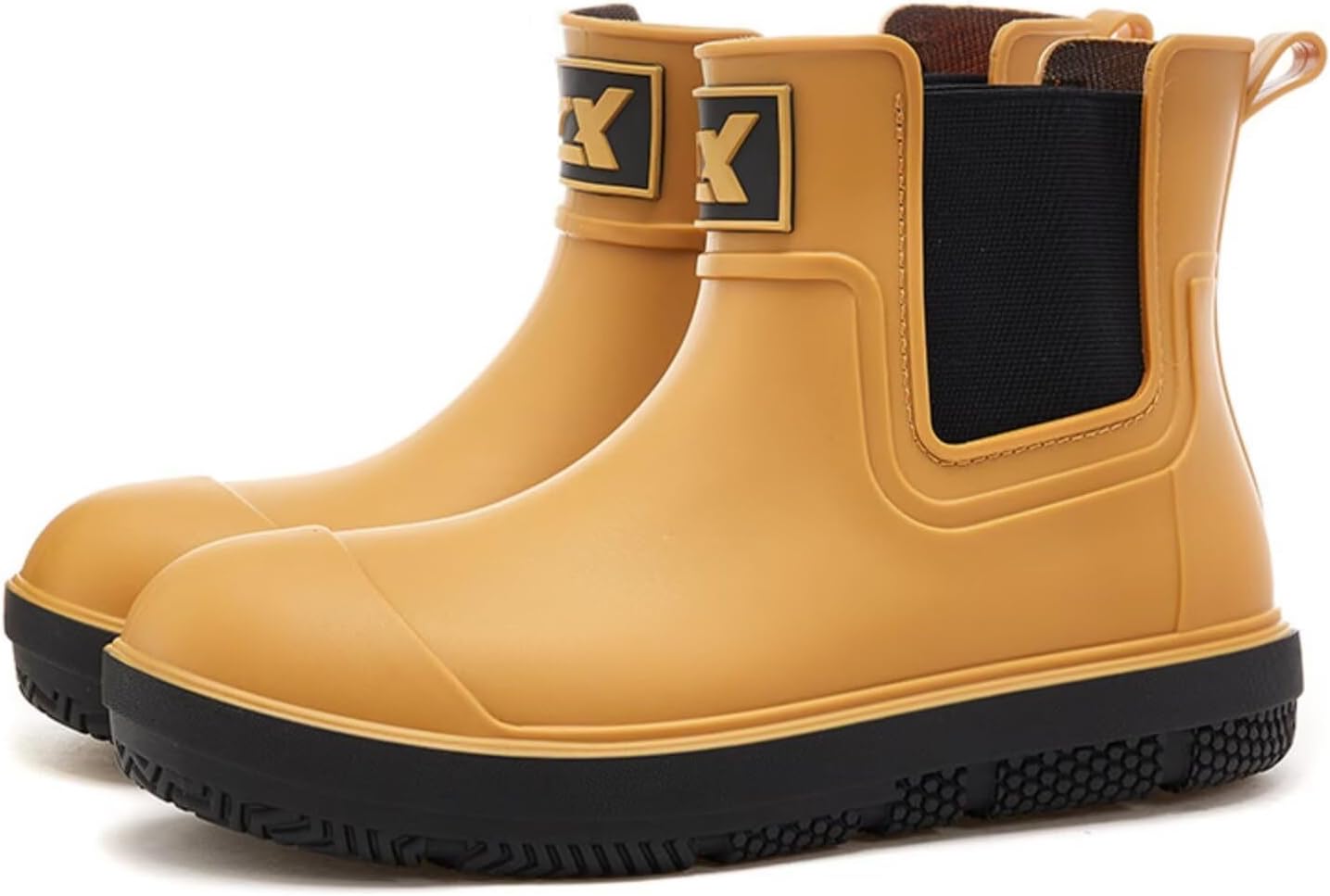 Ankle Rain Boots Men Women Waterproof Deck Boots Anti-Slip Rubber Chelsea Garden Work Shoes Short Mud Booties Fishing Farming Camping