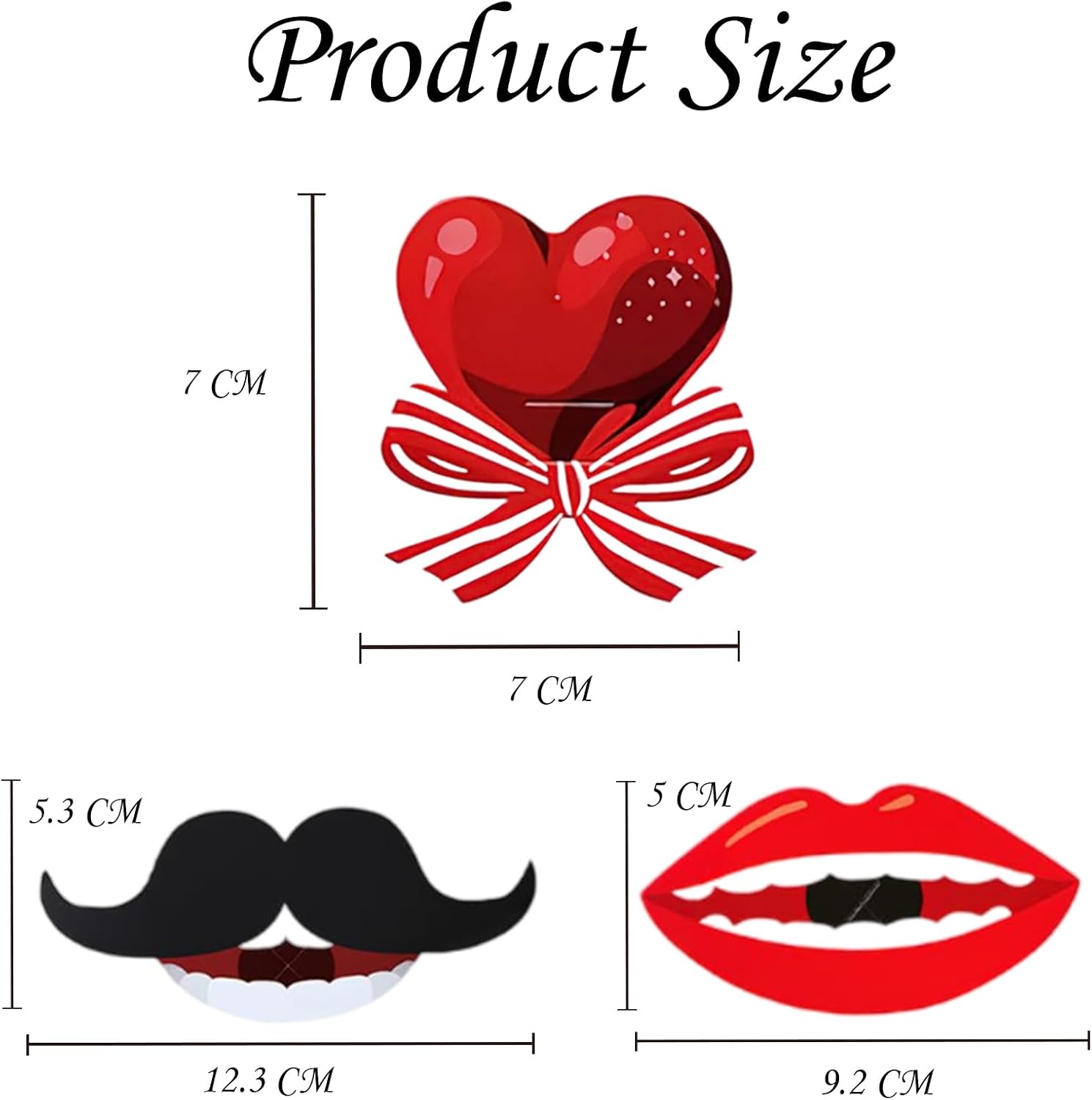 150 Pcs Valentine's Day Lollipop Paper Cards Candy Holder Cards Red Lips Mustache Heart-shaped Bow Candy Sugar Decorations for Candy Package Wrapping Party Supplies DIY Exchange Cards Party Favors