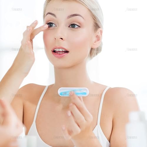 Miniatura 4 de AUEAR, 5 unids portátil mini viaje lente de contacto palo herramienta caso conjunto con plástico claro casos