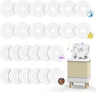 24 Pcs Fragrance Discs Compatible with Towel Warmer Bucket and Steam Mop, Including 4 Different Scent Discs (4 Ocean, 4 Lemon, 4 Lavender, 4 Cologne)