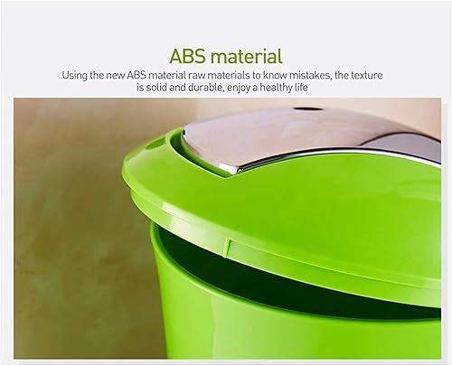 Miniatura 3 de DHAEY Los cubos de basura de cocina son de alta flexibilidad, cubo de basura grueso con tapa superior para reciclaje para baño, cocina (color rojo