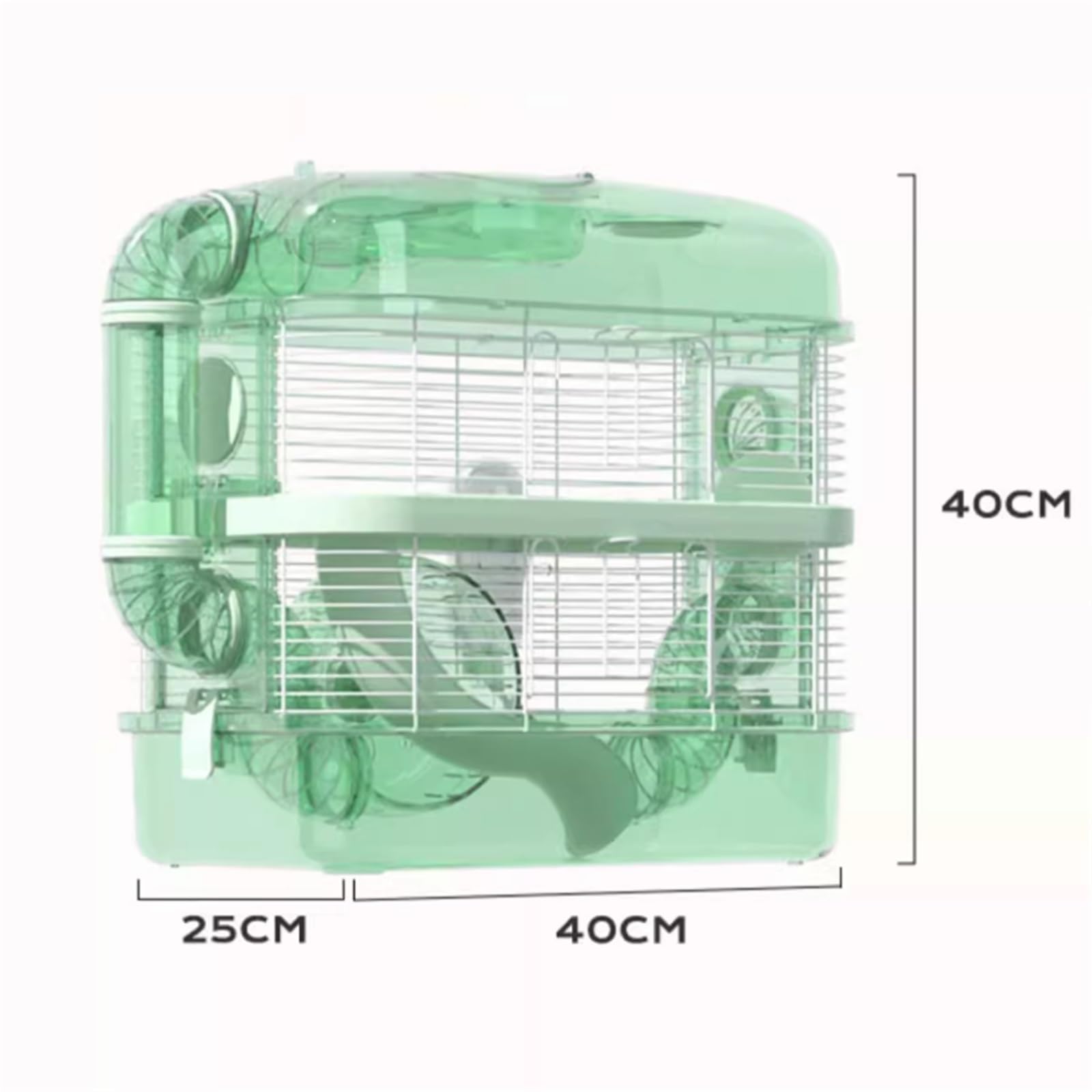 Jaulas para Animales Villa Verde con Jaula for hámster de Doble Capa tubería for Gran Espacio