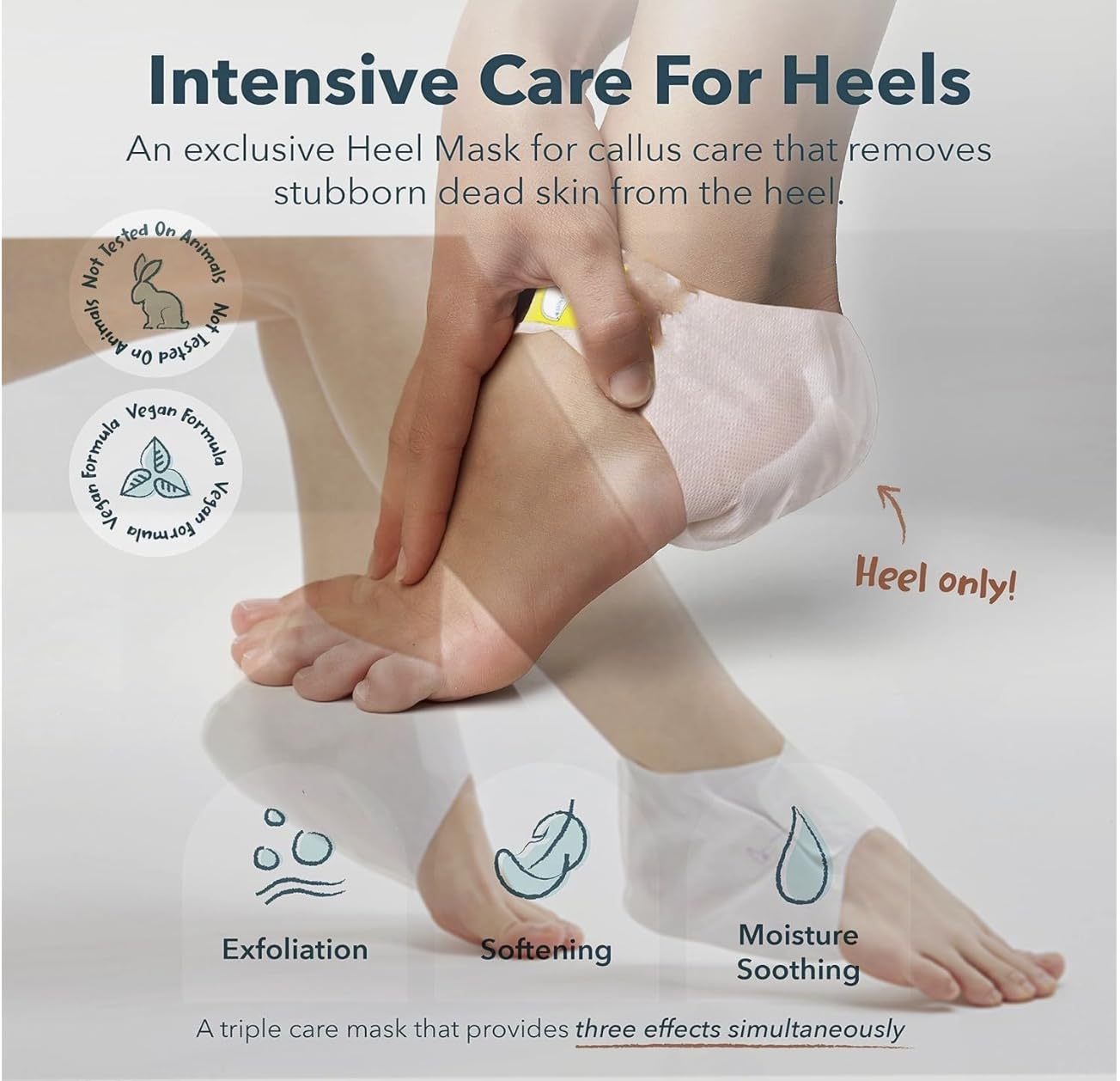 Si,p'z//y Foot Heel Mask – Exfoliating & Moisturizing for Cracked Heels & Dry Feet, Callus Remover