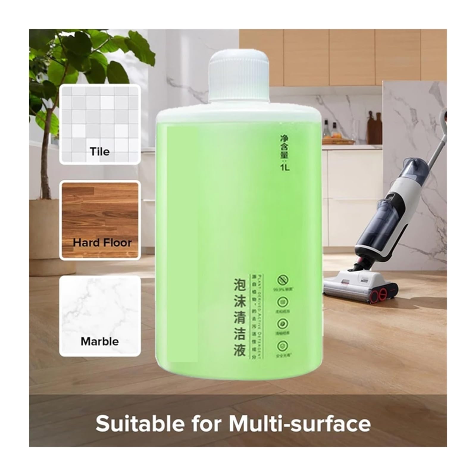 Liquido detergente for pavimenti con aspirapolvere, compatibile con Roborock, | F25 Ace Pro-Foam Parts Soluzione detergente for aspirapolvere Liquido detergente
