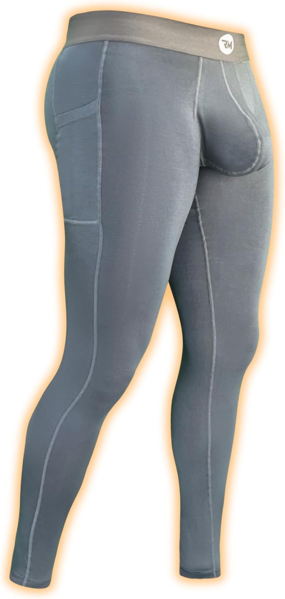 Real Men Modal Pouch Leggings Base Layer for Cold Weather - ABCD Custom Pouch Size - Waist XS-5XL