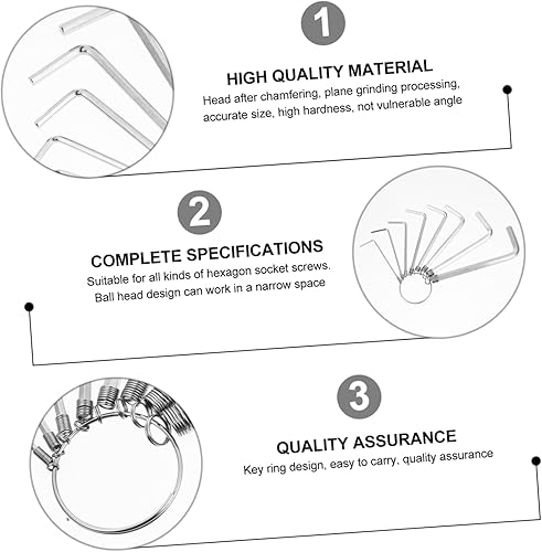 Miniatura 4 de DOITOOL Juego de llaves inglesas, 8 piezas, herramienta de reparación de bicicletas, kit de reparación de conductor, chapado en plata, acabado de