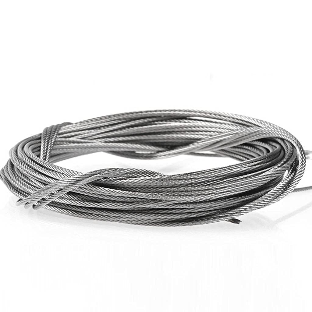 Cabo de aço inoxidável de ， Cable de Acero Inoxidable 304 Resistente, Rollo de 50 m/164 pies(1.2mm)
