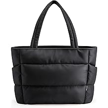 Puffer Tote Bag for Women, Nurses - Multi-Pocket Lightweight Bag for Work - Quilted Handbag for Travel and Gym