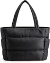 HOTOR Puffer Tote Bag for Women, Nurses - Multi-Pocket Lightweight Bag for Work - Quilted Handbag for Travel and Gym