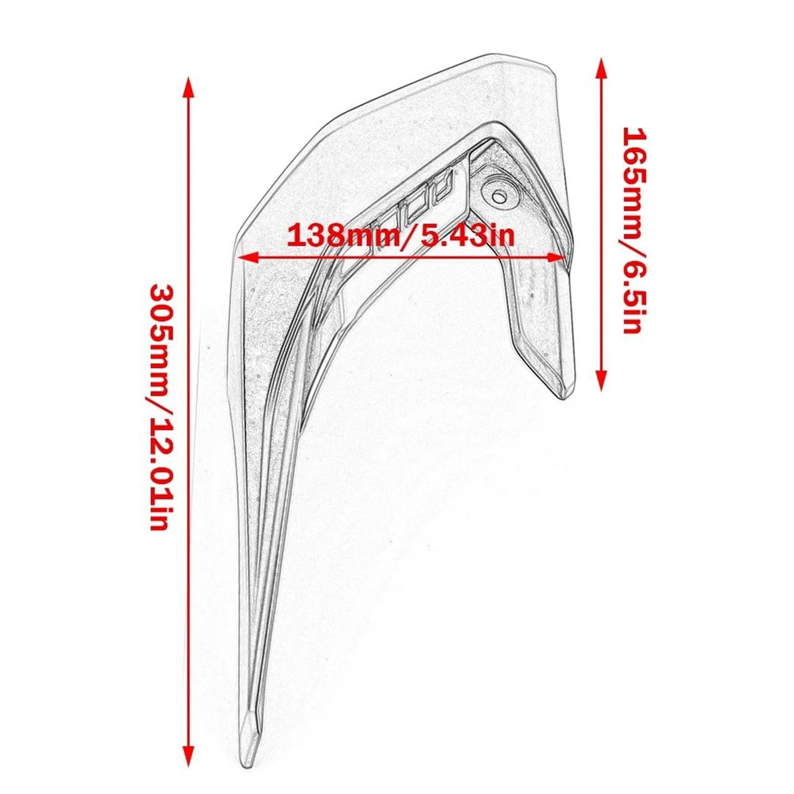 Spoiler dachowy Pasuje do Honda CB650R CB 650R 2019-2023 Przednia owiewka, aerodynamiczne skrzydełka, boczne spojlery tylnego zderzaka