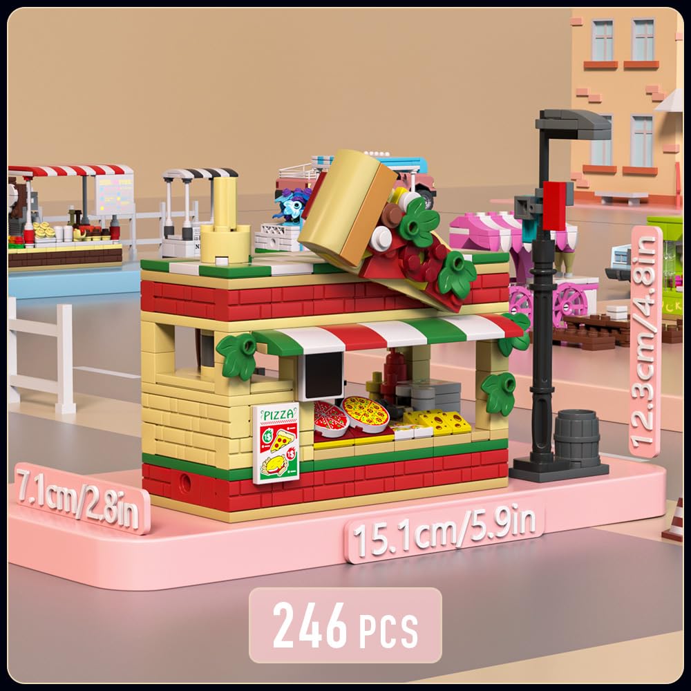 Mould King Kebab Shop Bausteine Set – 243 Teile, Modularer Straßenbau, Kompatibel Mit Anderen Marken Mould King Kebab Shop Bausteine Set – 243 Teile, Modularer Straßenbau, Kompatibel Mit Anderen Marken