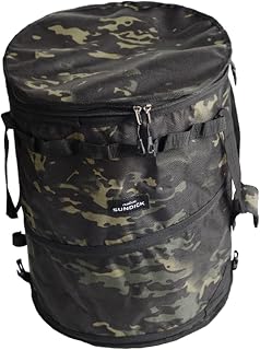 Wdfnexalai Cesta de basura plegable para ropa sucia, portátil, para jardín, picnic, color negro y verde