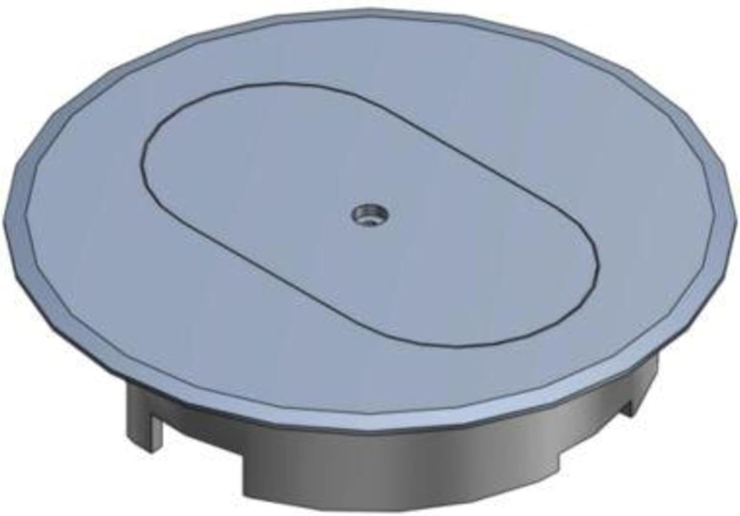 Carlon E97DSS Round Cover, Diameter: 5", Type: Duplex Receptacle, Non-Metallic