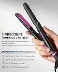 0.5 Inch Mini Flat Iron Adjustable Temp | 100-240V Mini Hair Straightener, Anti-Scald Design Small Flat Iron for Short Hair, Curls Bangs, Dual Voltage for Travel