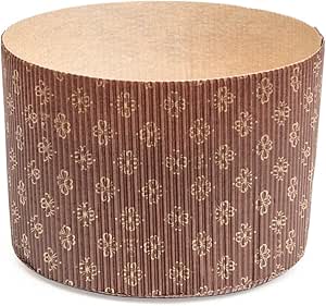 Stampo Per Panettone Basso Da 450g - Carta Antiaderente, Onda Esterna, Resistente Fino A 220°C, Confezione Da 10 - Foto 10