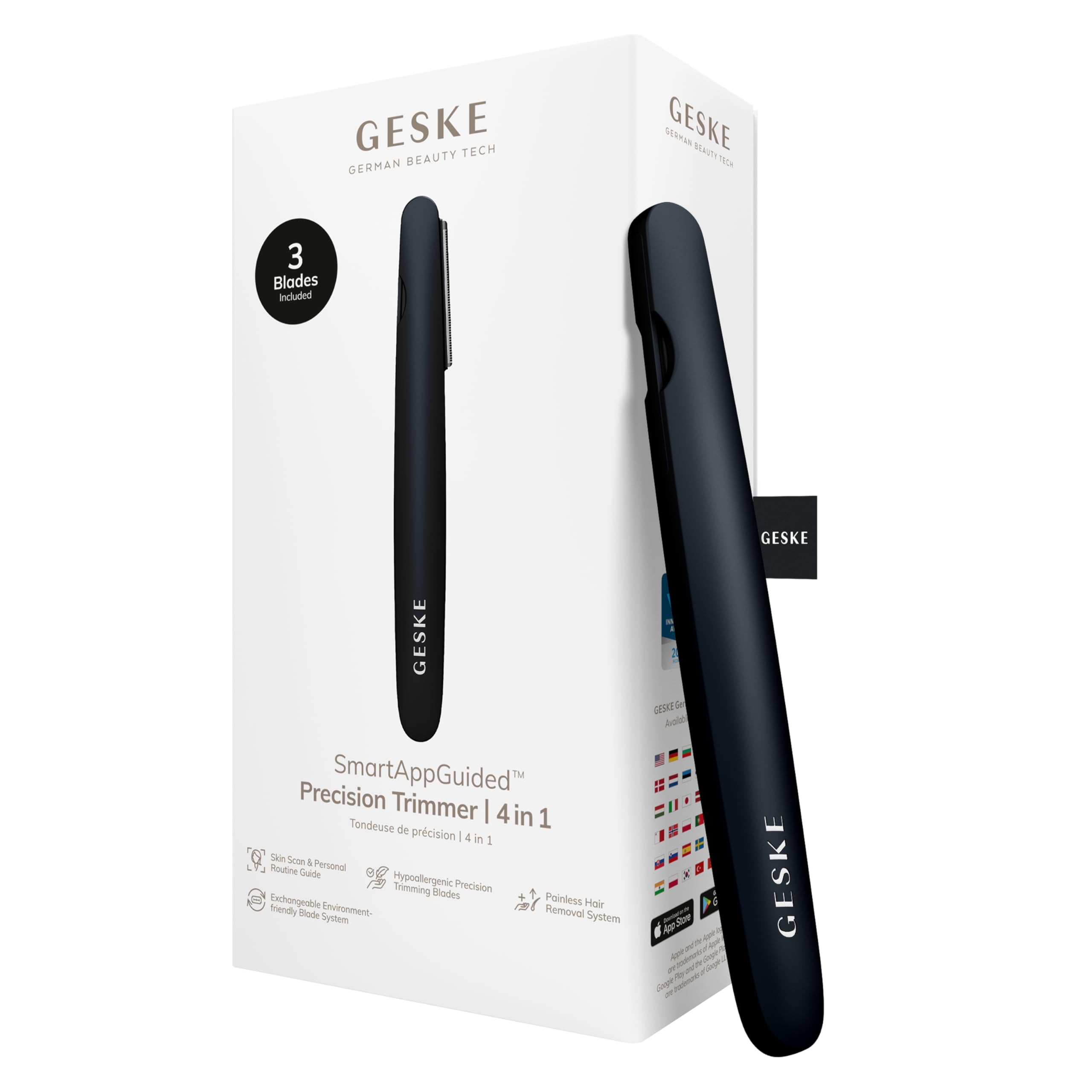 Amazon.com: GESKE 精準修剪器| 4 合1 | 無痛、衛生除毛器| 精準理髮