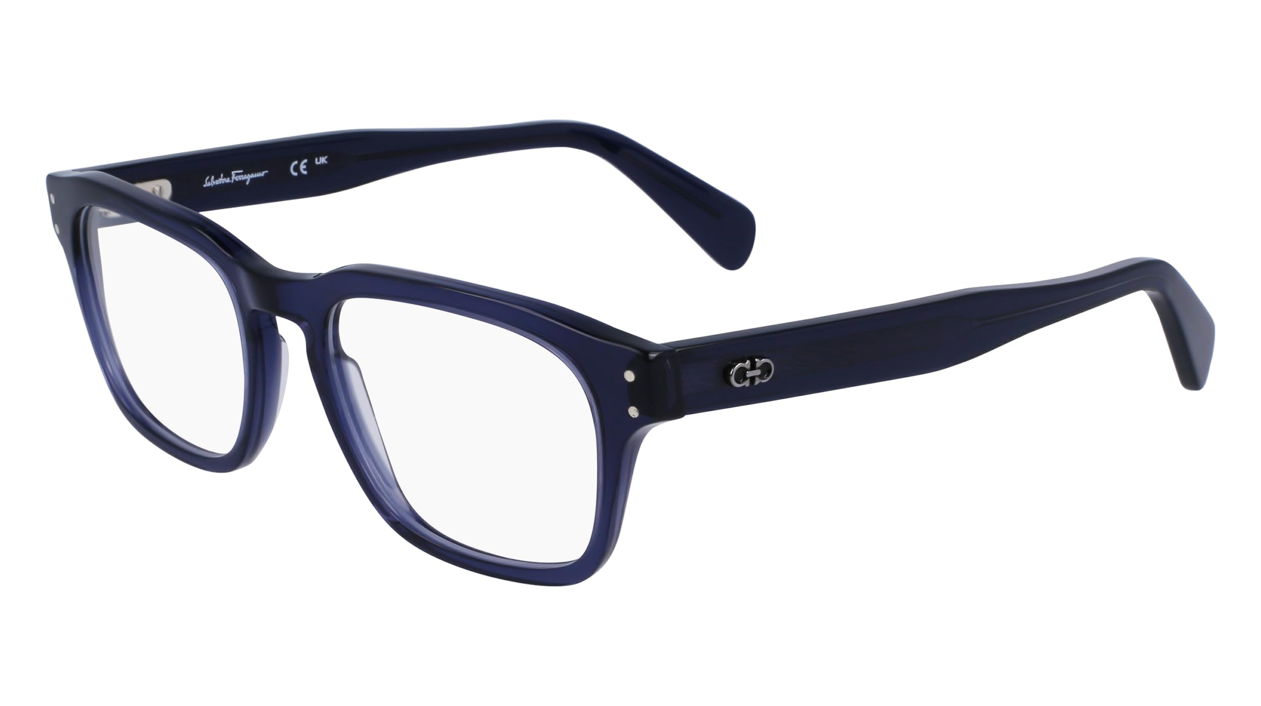 New Salvatore Ferragamo SF-2958 420 Crystal Navy Eyeglasses 52/19/150 Ferragamo Unisex Sunglasses, 420 Crystal Navy, 52 : Amazon  main image 4