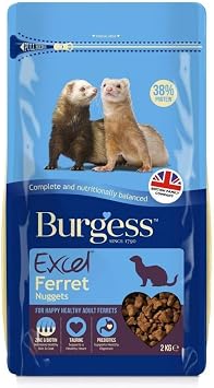 Burgess Excel Ferret Nuggets with Chicken & Taurine 2kg - Complete Balanced Ferret Food