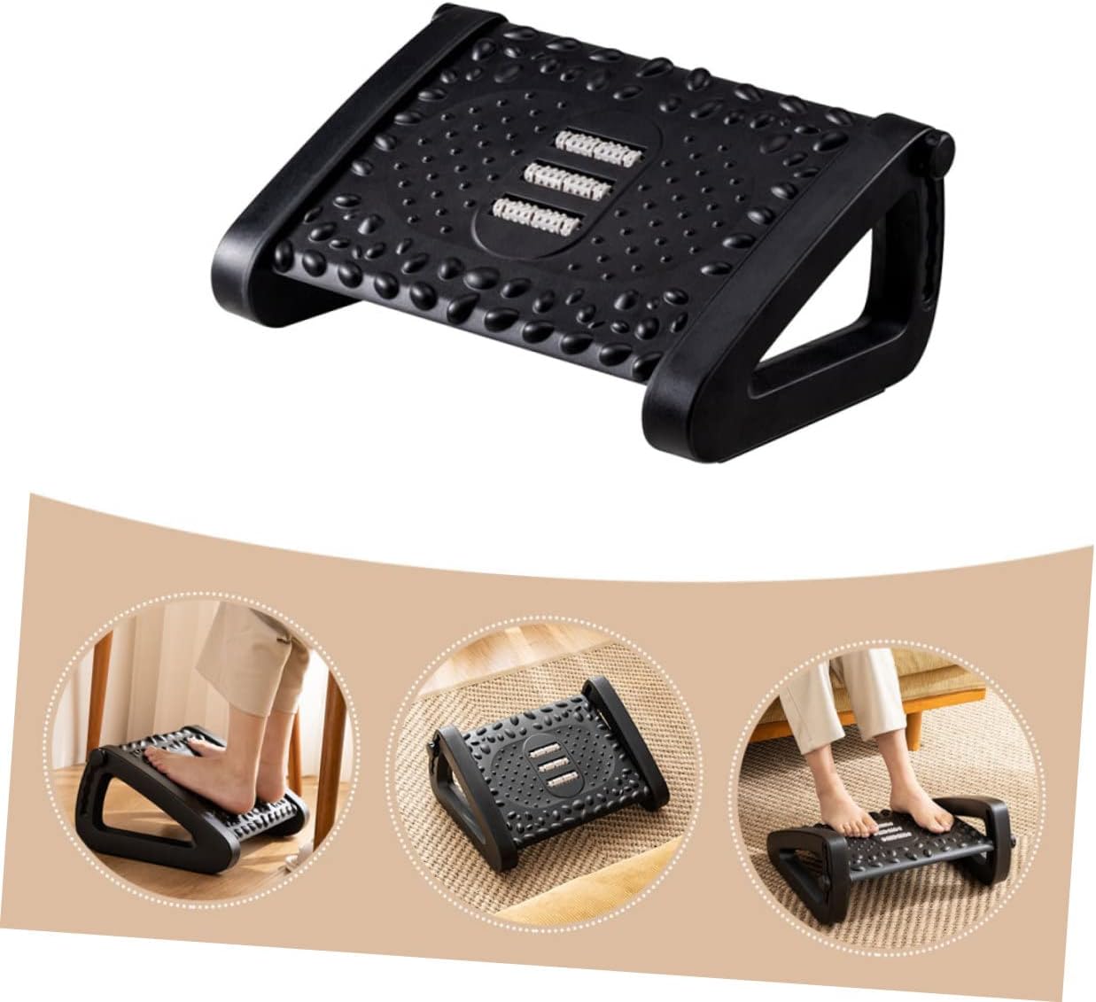 SHOWERORO Plastic Step Footstool for Living Room Slip Footstool Office Supply Footrest