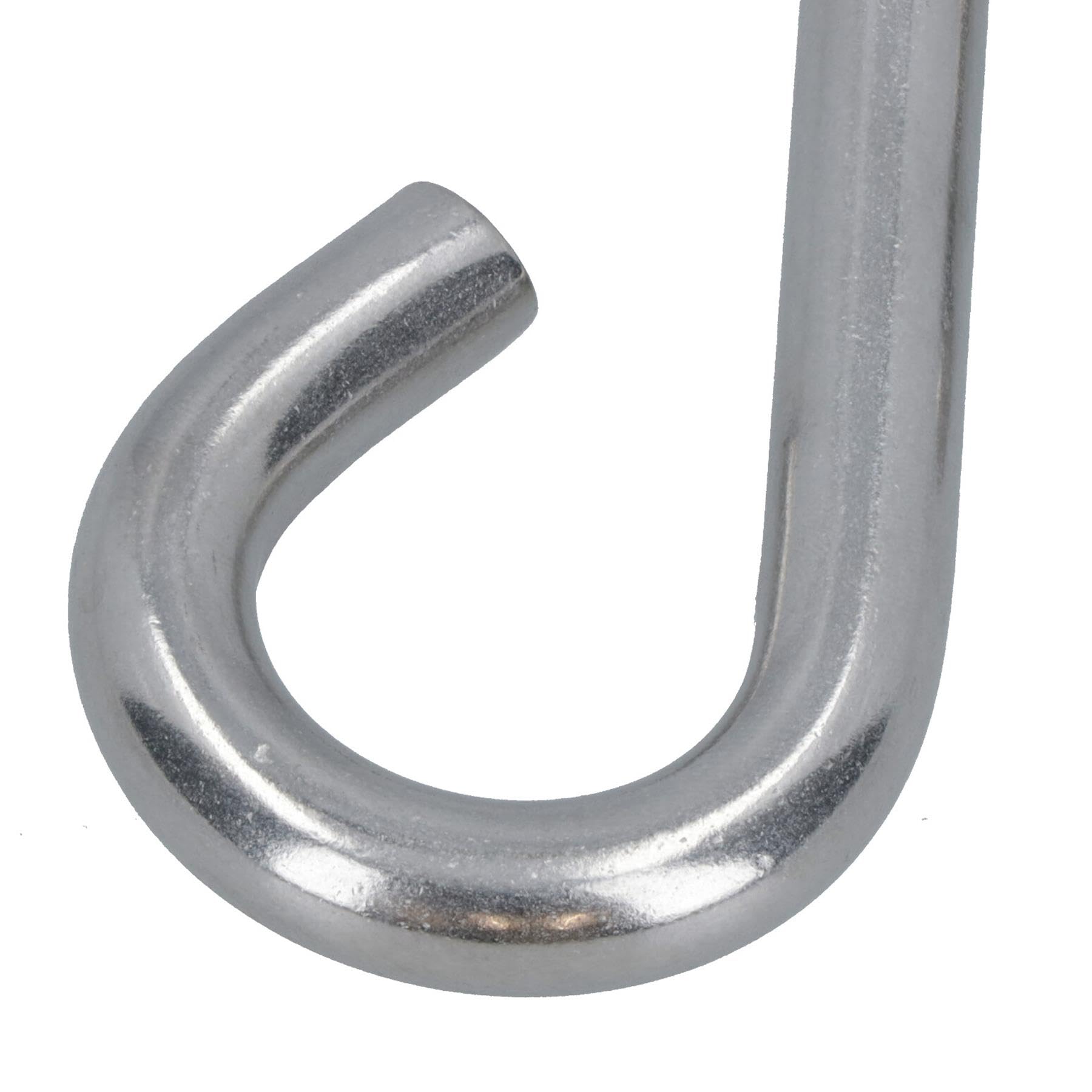 AB Tools 50 ganchos en forma de S de 5 mm de acero inoxidable de grado marino para colgar sartenes de cocina