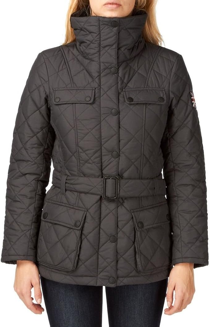 Henri Lloyd Women's Imperia Quilted Gore Jacket Coat, Black, 8 (SizeX