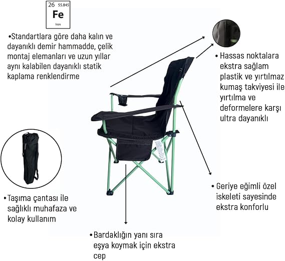 Platan Chair Ones-B Basic Katlanır Kamp Sandalyesi