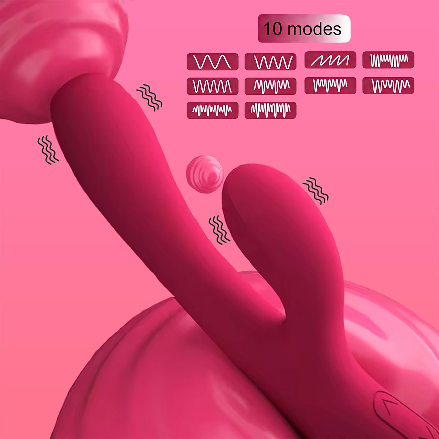 Portable Dual Head Soft Silicone Massage Device 10 Vibration Modes Rechargable Wellness Choice USB Charging, Ideal for Creating a Relaxation and Wellness Moment
