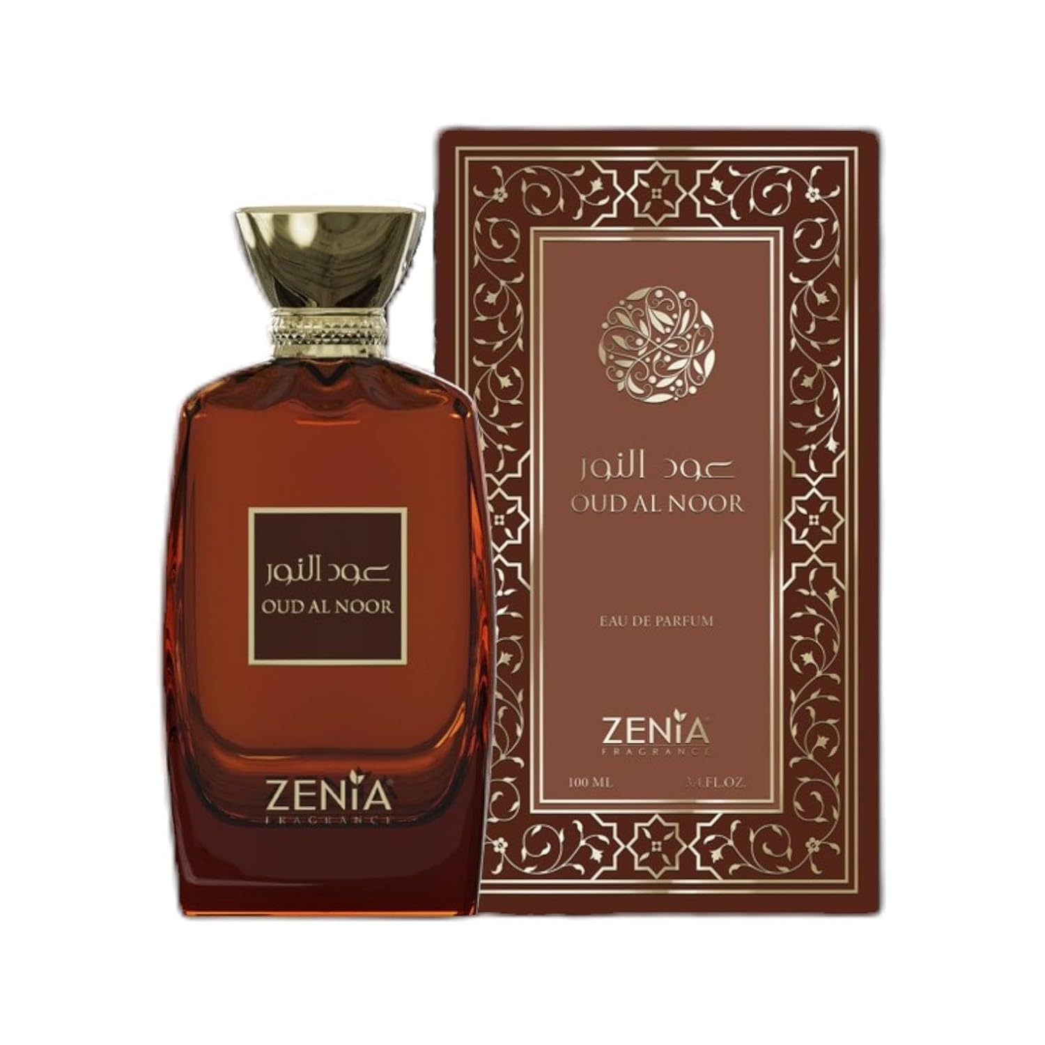 Zenia Oud Al Noor Eau de Parfum EDP Spray Unisex – 3.4oz / 100ml | Long Lasting Fresh Spicy Woody Oud Fragrance with Bergamot, Cedar, Amber & Musk - Image 2