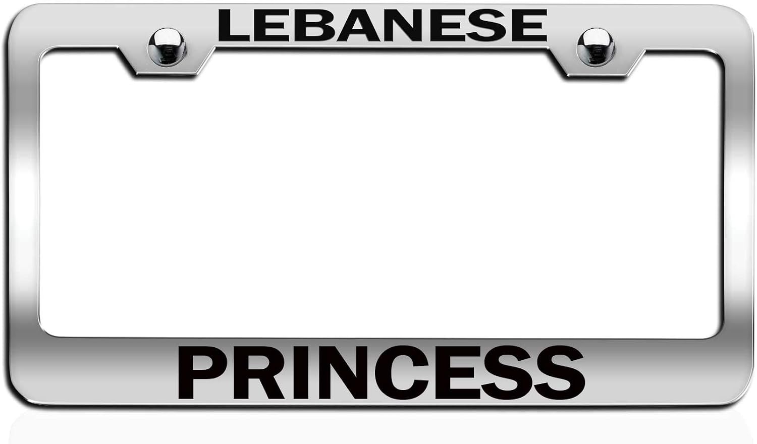 Makoroni - Lebanese Princess Princess Girly Ch Steel Auto SUV License Plate Frame Tag Holder