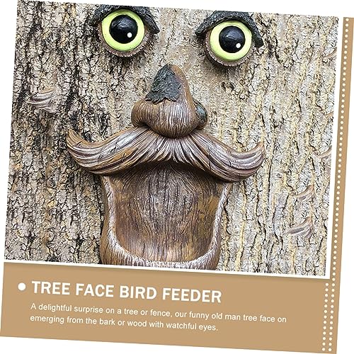 Mangeoire à oiseaux forme de tête arbre originale pour décoration de jardin - 6