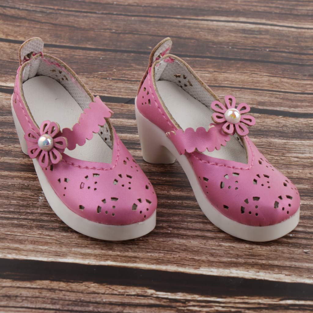 Inzopo Scarpe Con Tacco Per Bambole 1/3 BJD – Rosa, Tacco Grosso, Per Dollfie, DOD, SD, OB, PB, Accessori Moda - 2