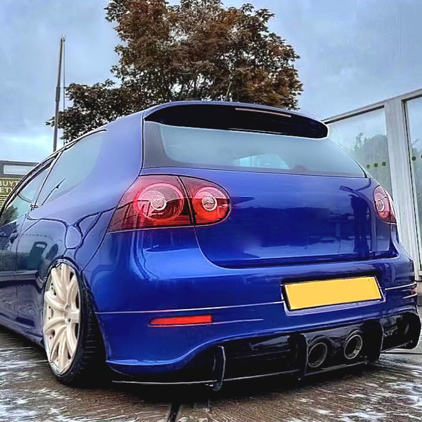 Difusor Parachoques Trasero Alerón para Volkswagen Golf 5 Golf MK5 R32,Anticolisión Coche Alerones Traseros ala Difusor Labios