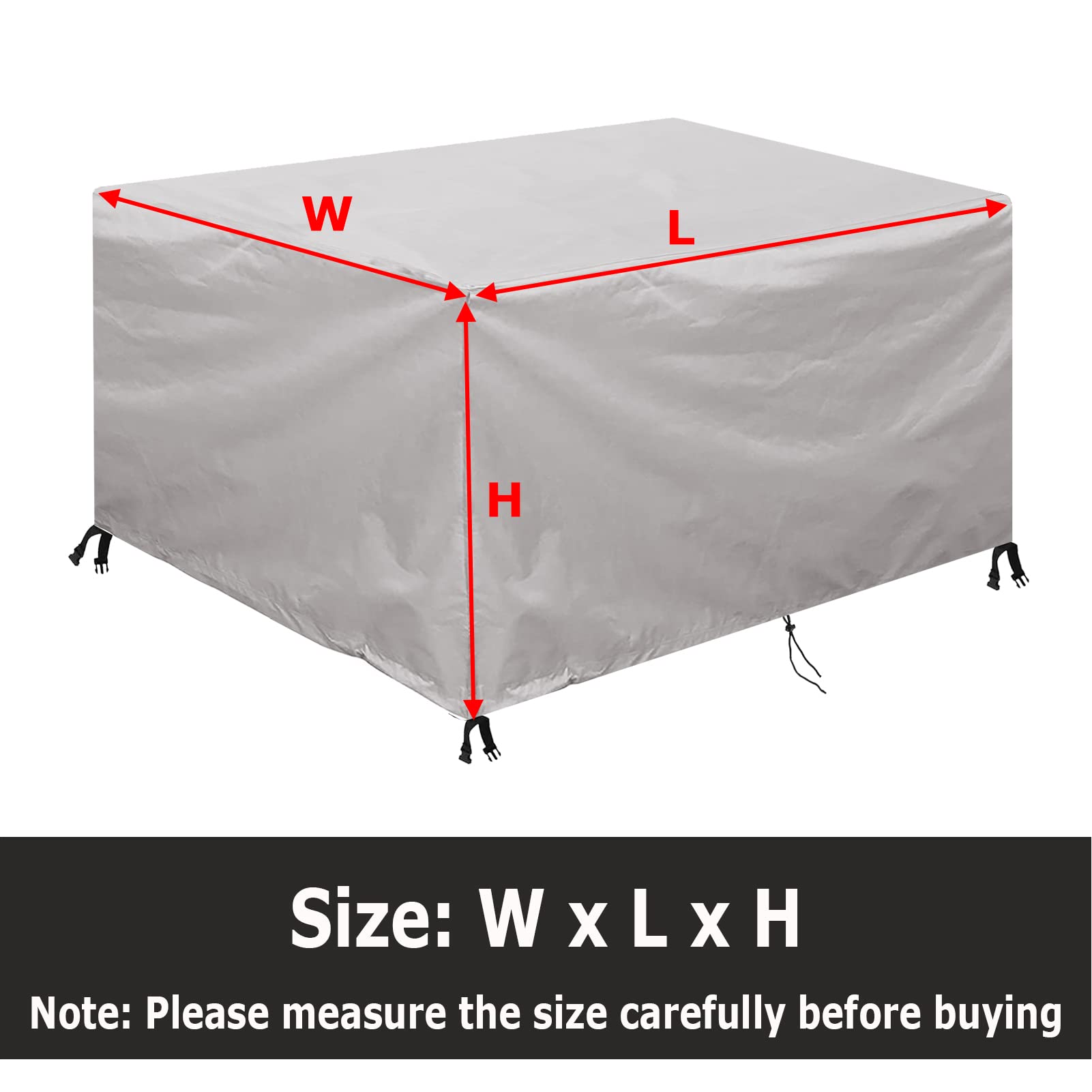 Beschermhoes voor buiten, waterdicht, afdekzeil voor tuinmeubelen, 180 x 90 x 100 cm (l x b x h), beschermhoes voor tuintafel, winddicht, scheurvast, 420D Oxford, met trekkoord