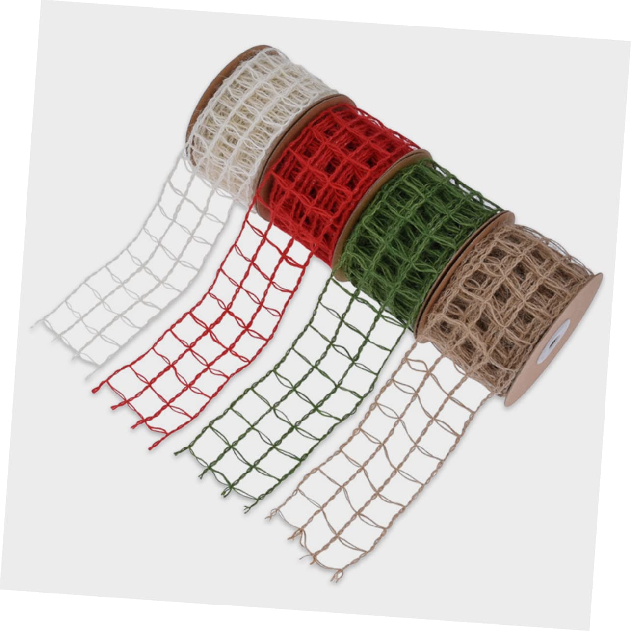 STOBOK 4stücke Burlap Dekorationsband Mit Drahtkante Lagig Stränge Für Hochzeiten Weihnachten Und Saisonale Dekorationen Robustes Material Für Vielseitige Anwendungen
