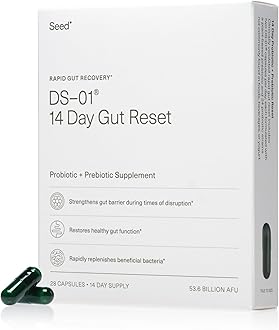 Seed 14 Day Gut Reset - Prebiotic and Probiotic for Women & Men - Digestive Health, Gut Health, Rapid Gut Recovery, Bloating & Constipation Relief - Vegan & Shelf-Stable - 28 Capsules (14-Day Supply)