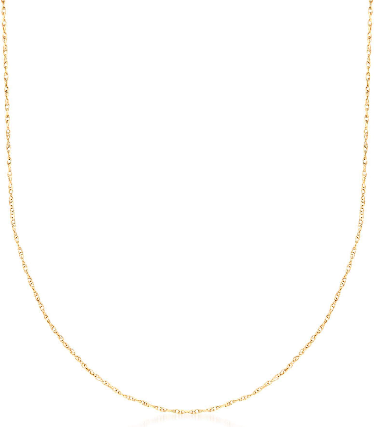 0.7mm 14kt Yellow Gold Rope-Chain Necklace