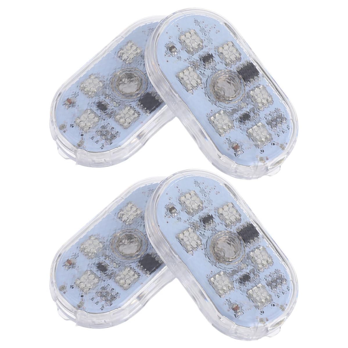 Operitacx 6 Pares Luz de Ambiente del Coche Táctil Carga USB, Abs, Color | Iluminación Ambiental para Techo y Lectura, Instalación Sencilla, Portátil, Vehículo Interior, 150 Mah
