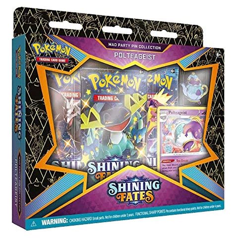 Pokemon Shining Fates Mad Party Pin Collection Featuring Polteageist Cover