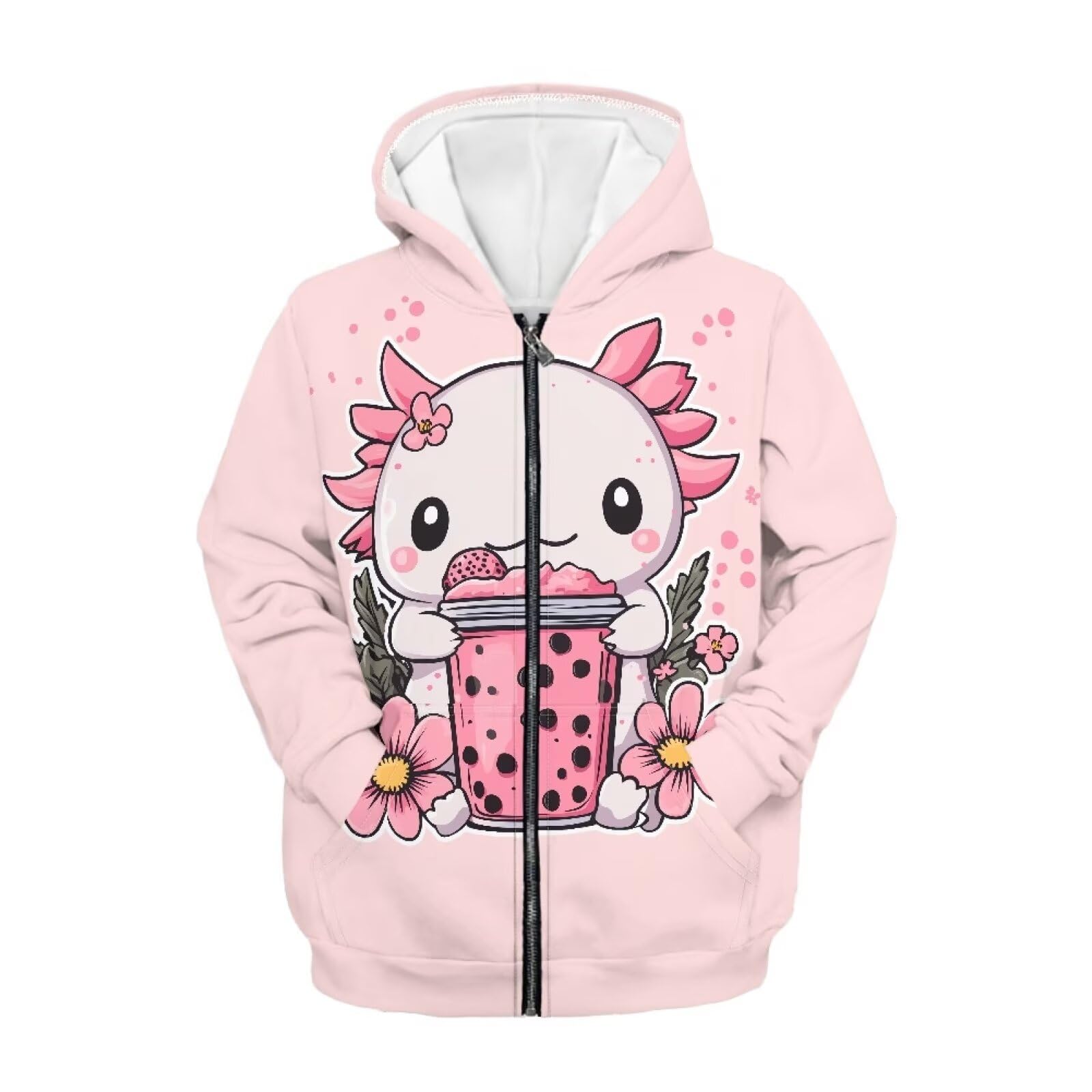 Zipper Hoodie for Kids Full Zip Up Sweatshirt Active Coat Hooded Pullover with Pockets Size 6-16 Boys Girls