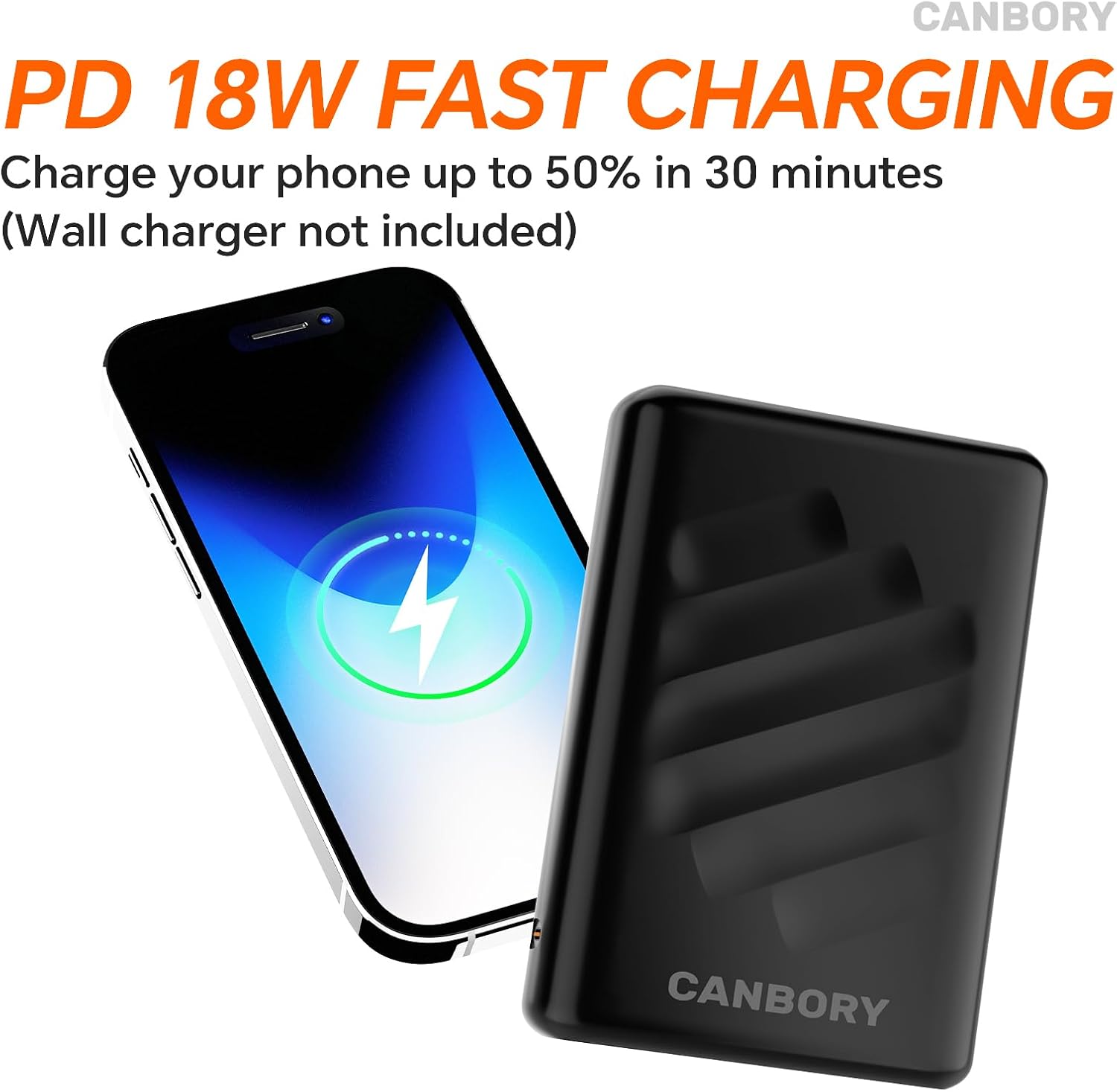 12V Battery Pack, 12V 6500mah /5V 20000mah, PD 18W USB-C in/Out, 12V DC & 5V USB-A Outputs Rechargeable 12V Power Bank Compatible for LED Strip, Breast Pump, Heated Camping Chair, Heated Jacket & Vest