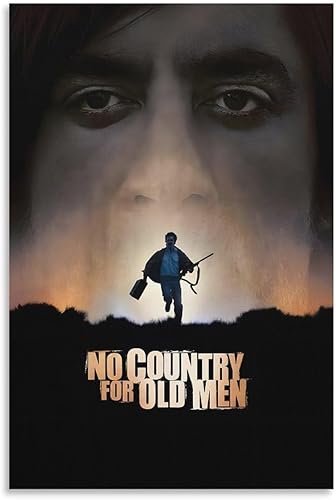 Oulores Single Hanging Picture No Country for Old Men Movie Canvas Posters, Retro Film Art Wall Decor for Bedroom, Dorm, Office, Unique Gift for