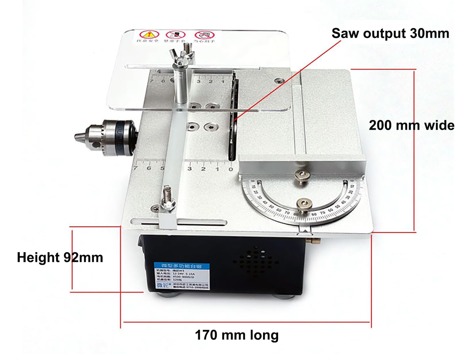 Mini sierra de mesa DIY máquina de corte – Regla angular de aluminio, diseño de precisión, compacta, ligera, duradera, versátil para modelos hechos a mano