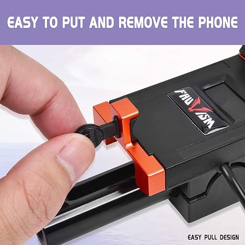 Miniatura 5 de FATExpress Soporte central para teléfono móvil de motocicleta, versión actualizada, soporte GPS con cargador USB en el manillar, universal para todo