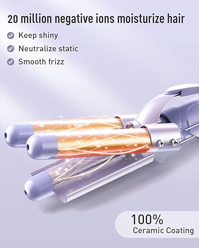 Miniatura 4 de Waver - Varita rizadora BESTOPE PRO 5 en 1 con 3 barriles para mujer, rizador de pelo de calentamiento rápido en todo tipo de cabello, regalos para