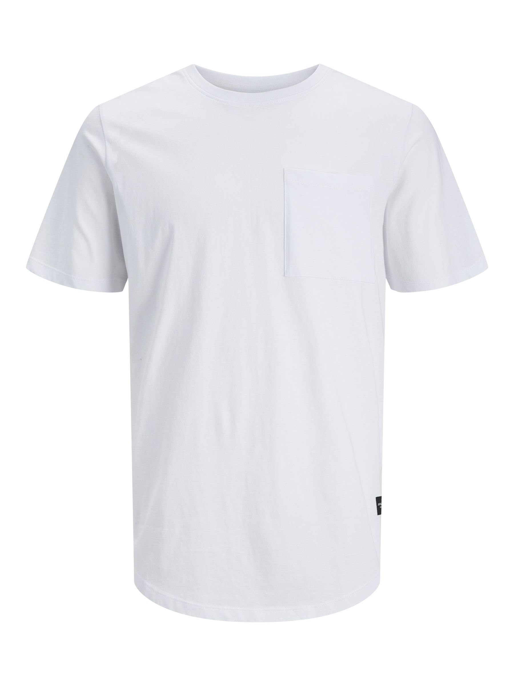JACK & JONES Mens Crew Neck T-Shirt White M