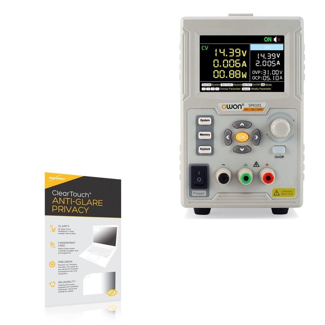 BoxWave Screen Protector Compatible with Owon SP6103 - ClearTouch Anti-Glare Privacy (2-Pack), Privacy Screen Protector Flexible Film Anti-Glare